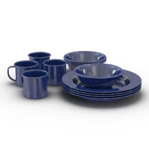 Juego de vajilla reciclada para camping